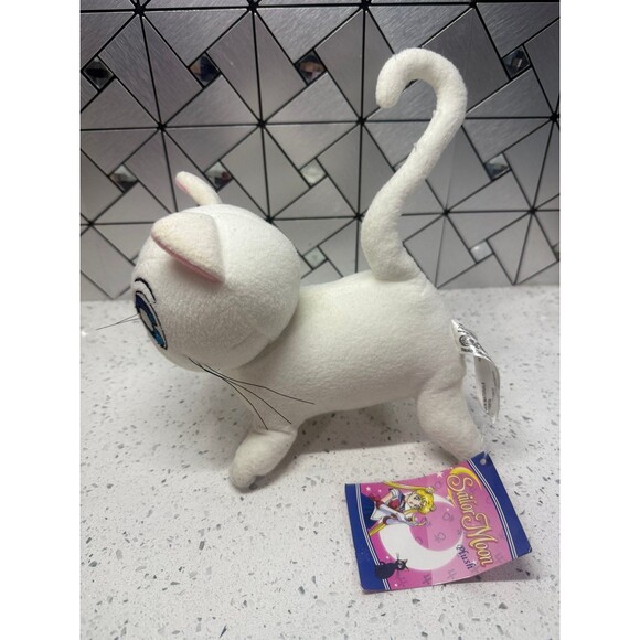 Sailor Moon Great Eastern Entertainment Artemis Kitty Cat White Plush 6” - Picture 6 of 11
